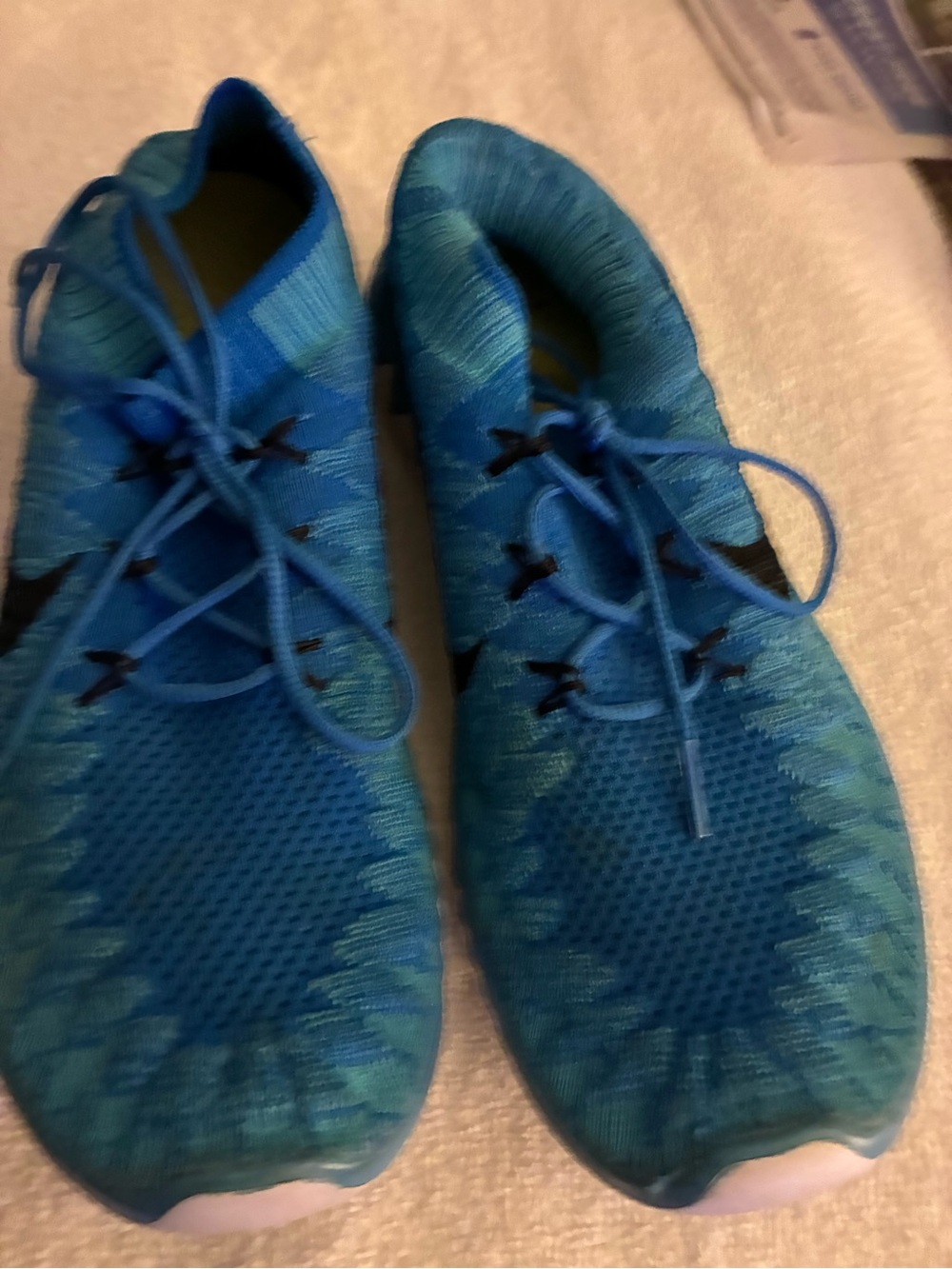 Nike Free 3.0 Flyknit Teal, Neon Yellow Running Shoes unique woven uppers/soles